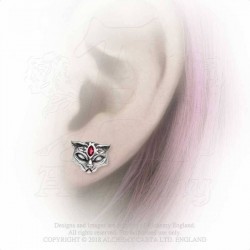 E406 SACRED CAT EAR STUDS (PAIR)