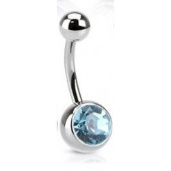316L Belly bar with light...