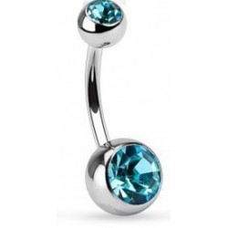 316L Belly bar with double...