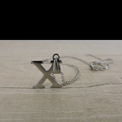 NECKLACE LETTER X with chain