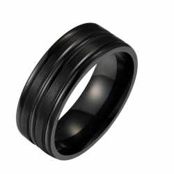 STRG0560  Black Band Ring 3...