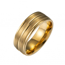 STRG0561   Gold Band Ring 3...