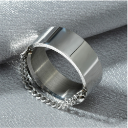 TRG0573 Band Ring 8mm with...
