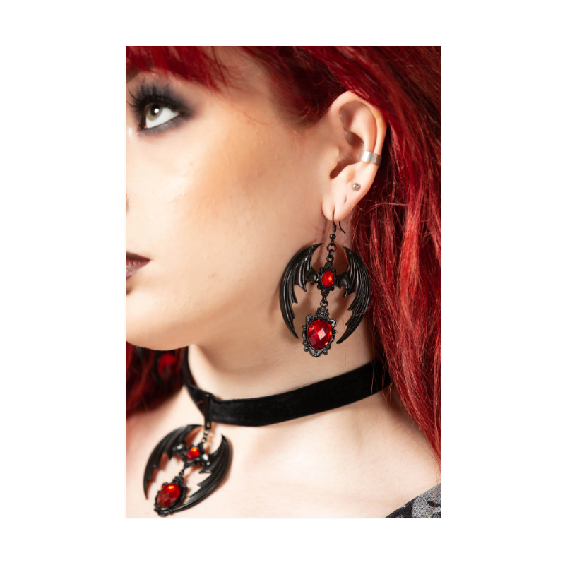 Stone Earrings Stud Type Dark Red – JS CRAFTERS WORLD