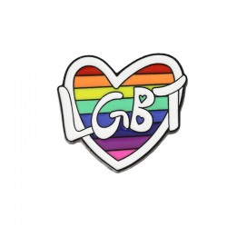 PIN94  HEART RAINBOW LGBT...