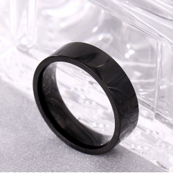 SSTRGBF6 Band ring black 6mm