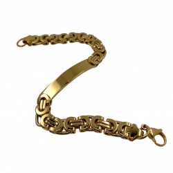 SSTBR0197  Gold ID Bracelet...