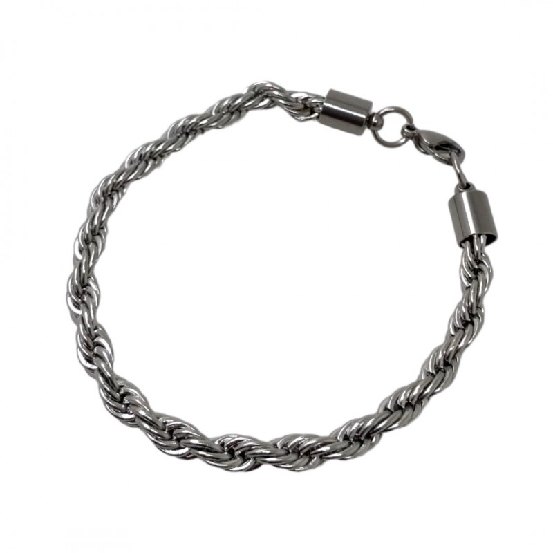 SSTBR0087 Rope Hand Chain Bracelet Stainless Steel 316L