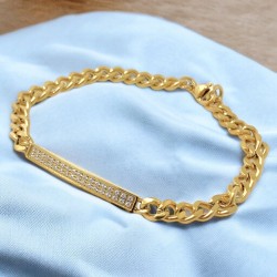 SSTBR0109 Gold ID Bracelet...