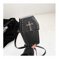 Coffin Shoulder Bag with Cross