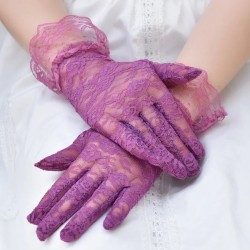 GL0016  Gloves Purple Lace...