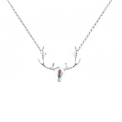 SLVNK0020 Deer Necklace...