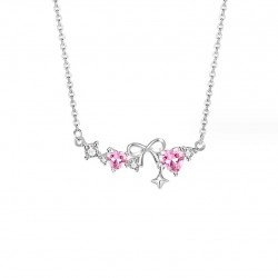 SLVNK0047  Bow Necklace...